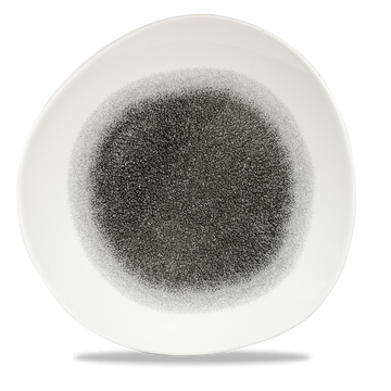 Raku Quartz Black Organic Plate 28.6cm